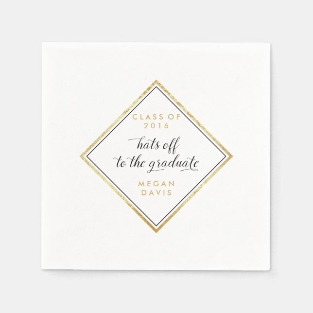 Serviette En Papier Élégant Diamètre Forme Graduation Napkin (Devant)