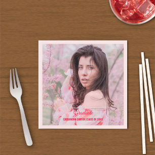 Serviette En Papier Élégant Diplômé Photo personnalisée