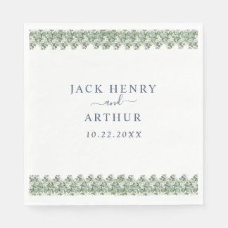 Serviette En Papier Elegant Eucalyptus Greenery Wedding
