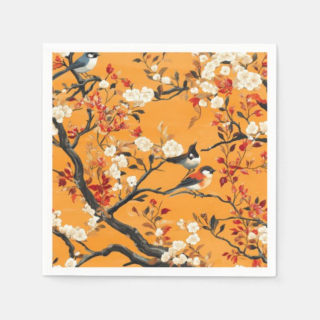 Serviette En Papier Elegant Fall Chinoiserie Paper Plate (Devant)