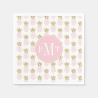 Élégant faux or motif d'ananas tropical