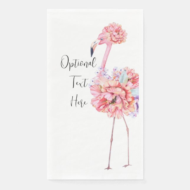 Serviette En Papier Elegant Flamingo Party Napkin (Devant)