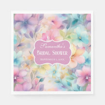 Élégant floral aquarelle pastel Shower de mariage