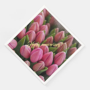 Serviette En Papier Élégant Floral Moderne