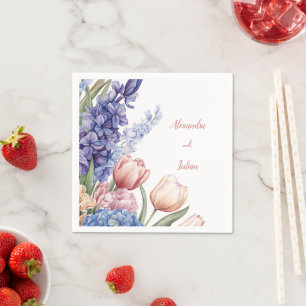 Serviette En Papier Elegant Floral Table Napkin