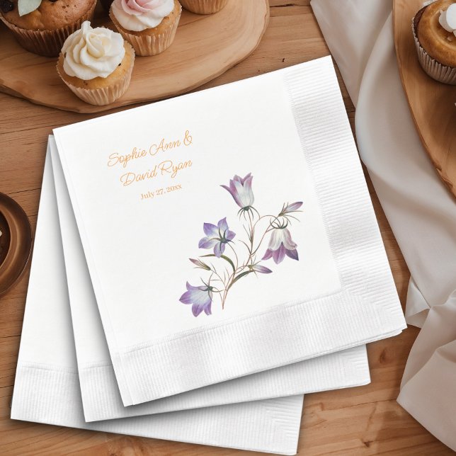 Serviette En Papier Elegant Floral Wedding (Créateur téléchargé)