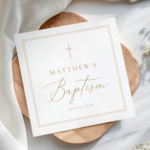 Elegant Gold Calligraphy Baptism