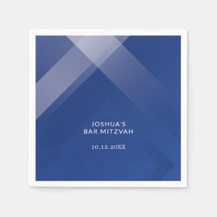 Serviette En Papier Élégant Gradient Monogram Bar Mitzvah