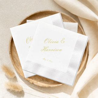 Serviette En Papier Elegant Island Citrus Wedding Cocktail Napkins