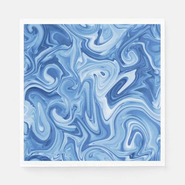 Serviette En Papier Elégant Marbelized Paint Art Holiday Hanoukka (Devant)