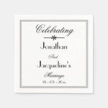 Élégant Mariage blanc classique papier table de gâ