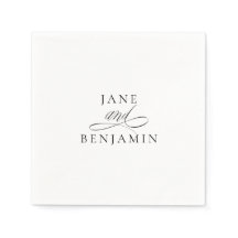Élégant minimaliste noir et blanc Mariage d'art