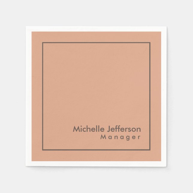 Serviette En Papier Élégant minimaliste professionnel (Devant)