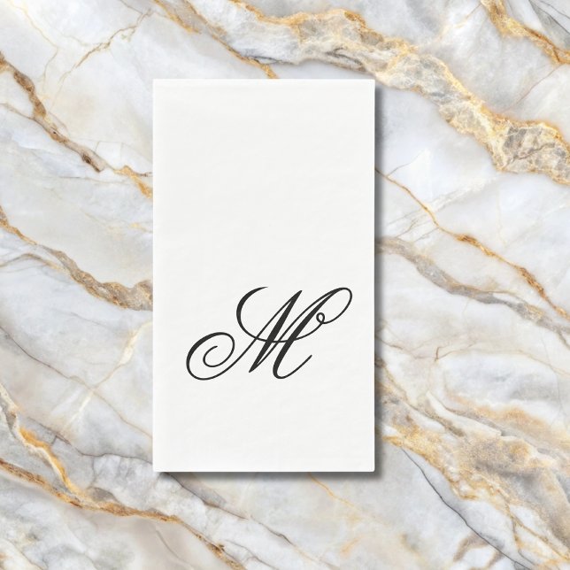 Serviette En Papier Élégant Monogramme initial (Créateur téléchargé)