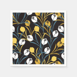 Serviette En Papier Élégant motif floral de Tulipe