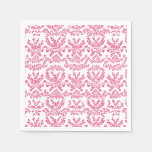Serviette En Papier Élégant motif floral indien rose