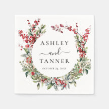 Élégant Noël Floral Mariage d'hiver