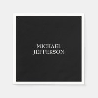 Élégant noir blanc clair personnalisé