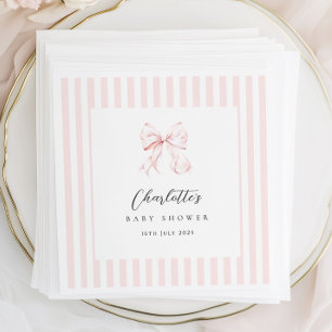Serviette En Papier Élégant papier Baby shower de cabot rose Napkin