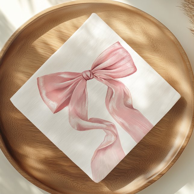 Serviette En Papier Élégant papier coquette à mâchoire rose (Créateur téléchargé)