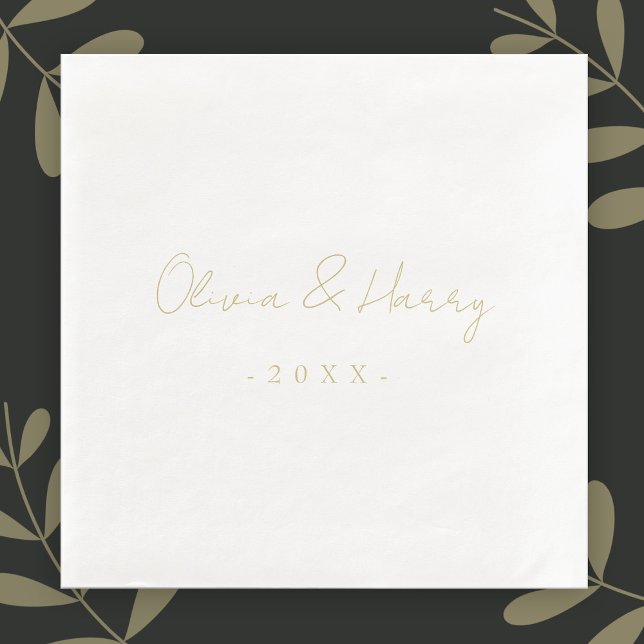 Serviette En Papier Élégant papier Mariage à la main (Créateur téléchargé)