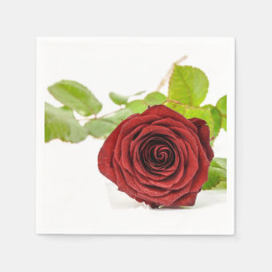 Serviette En Papier Élégant papier rose rouge Napkin