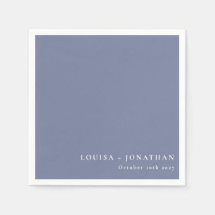 Serviette En Papier Élégant Périwinkle tendance Minimal personnalisé