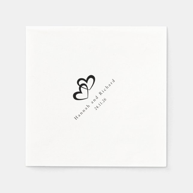 Serviette En Papier Elegant Personalized Wedding Napkins (Devant)