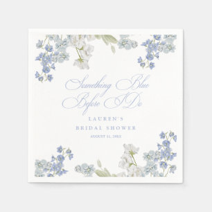 Serviette En Papier Élégant quelque chose de bleu avant de faire Fête 