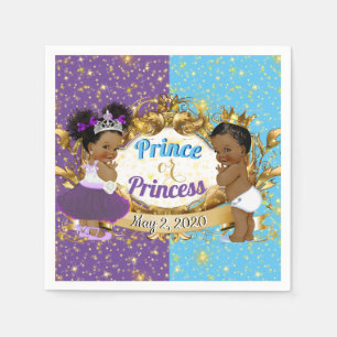 Serviette En Papier Élégant Révélation Royale Africaine de genre Viole