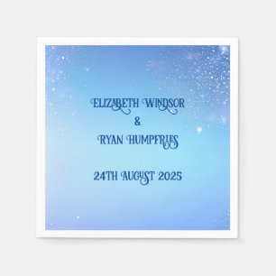 Serviette En Papier Elégant rose et blues vert design étincelant