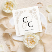 Élégant Rose Garden Trellis Calligraphie Monogramm
