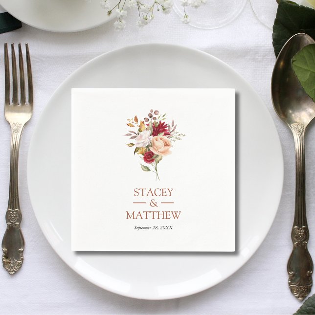 Serviette En Papier Élégant rose rose rouge rose rose rose rose pâle M (Créateur téléchargé)