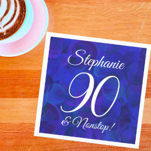 Serviette En Papier Elégant Royal Blue 90 et fête d'anniversaire san