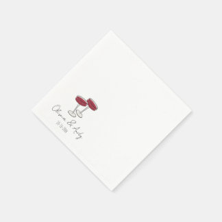 Serviette En Papier élégant sac cadeau de fiançailles à texte simple