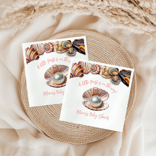 Serviette En Papier Elégant sous le Baby shower de perle de la Sea Gir