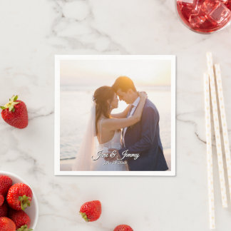 Serviette En Papier Élégant thème romantique moderne