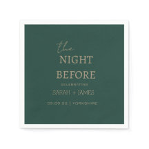 Élégant vert émeraude la nuit avant le Mariage