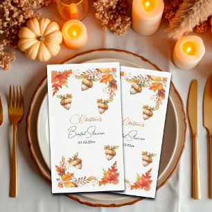 Serviette En Papier Élégante Baby Shower Bohème Florale de Mariage