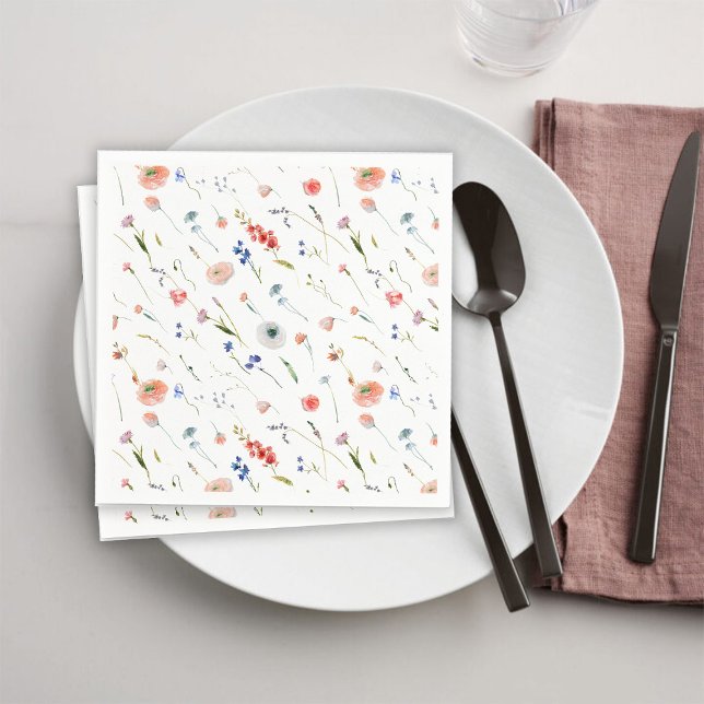 Serviette En Papier Élégante Baby Shower Floral (Créateur téléchargé)