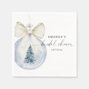 Serviette En Papier Élégante baby shower hivernal de mariage 