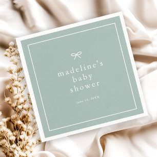 Serviette En Papier Élégante Baby Shower Simple et Mixte