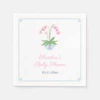 Élégante Chinoiserie d'orchidée rose Baby shower P