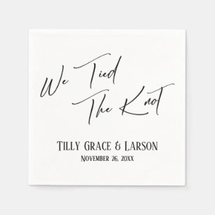 Serviette En Papier Élégante écriture manuscrite simple Nous avons lié