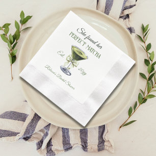 Serviette En Papier Élégante Elle a Trouvé Son Matcha Parfait pour sa 