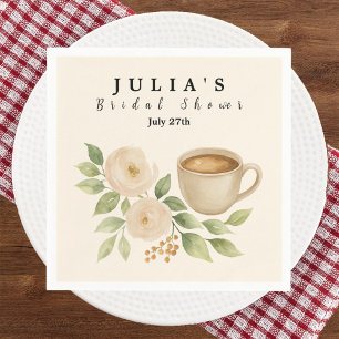 Serviette En Papier Elégante Fête des mariées de café aquarelle