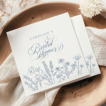 Élégante Fête des mariées de Fleur sauvage bleu pé