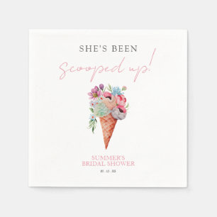 Serviette En Papier Élégante Fête des mariées Florale Rupture De Glace