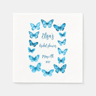Serviette En Papier Elégante Fête des mariées papillons PERSONNALISÉE