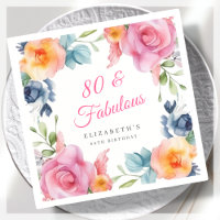 Elégante fête florale 80e anniversaire